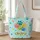 Colorful Paw Prints for Dog Lovers, Cheerful Everyday Style for Pet Parents and Friends Quilted Tote Bag - 1