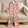 Lace Heart Candy Dice and Pink Bows for Cozy Valentine Gift Giving Satin Pajamas Set - 5