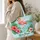 Pink Flamingo Hibiscus Beach Scene for Summer Getaways and Tropical Vacation Lovers Quilted Tote Bag - 3