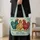 Vintage Three Hen Garden Scene for Summer Gifts and Garden Lovers Quilted Tote Bag - 4