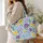 Purple and Gold Botanical Flowers for Garden Lovers and Mother's Day Gifts for Her Quilted Tote Bag - 3