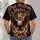 Bald Eagle and American Flag Faith Tribute for Patriotic Events and Outdoor Pride All-over Print Unisex T-shirt - 4