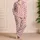 Pink Stripes With Cherry Red Hearts For Sweet Romantic Lounging And Cozy Evenings Satin Pajamas Set - 4