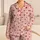 Pink Stripes With Cherry Red Hearts For Sweet Romantic Lounging And Cozy Evenings Satin Pajamas Set - 1