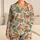Tropical Tiger And Palm Leaf Motifs For Relaxed Summer Vacation Lounging At Home Satin Pajamas Set - 1