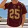 Burgundy Gold Football Number 25 Style For Game Day And Casual Sports Fans All-over Print Unisex T-shirt - 2