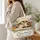 Sleeping Calico Cat Among Books and Wildflowers for Cozy Reading Days and Cat Lovers Quilted Tote Bag - 3