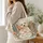 Fluffy Dog With Vintage Books And Wildflowers For Book Lovers Quilted Tote Bag - 3