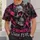 Pink Lightning Skull and Gothic Night Scene for Alternative Everyday Wear All-over Print Unisex T-shirt - 6