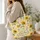 Golden Sunflower Blooms for Summer Birthdays, Garden Days, and Gifts for Garden Moms Quilted Tote Bag - 3