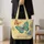 Turquoise Coral Butterfly Garden for Spring Birthdays and Nature-Loving Moms Quilted Tote Bag - 4