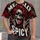 Grinning Red-Haired Skull With Smoke for Halloween Parties and Everyday Alternative Style All-over Print Unisex T-shirt - 1