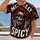 Grinning Red-Haired Skull With Smoke for Halloween Parties and Everyday Alternative Style All-over Print Unisex T-shirt - 2