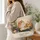 Fluffy Cat Among Garden Roses and Open Books for Cozy Reading and Pet Lover Gifts Quilted Tote Bag - 3