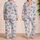 Coral Crab and Sky Blue Stripes for Cozy Coastal Family Gatherings and Kids Summer Satin Pajamas Set - 2