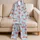 Coral Crab and Sky Blue Stripes for Cozy Coastal Family Gatherings and Kids Summer Satin Pajamas Set - 5