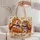 Pumpkin-Hatted Dog, Cat and Hamster for Cozy Halloween Trick-or-Treating Gifts Quilted Tote Bag - 5