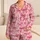 Pink Ribbon Bow Motifs for Cozy Bedtime and Sweet Gift Giving for Girls and Kids Satin Pajamas Set - 1