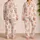 Sweet Coral Piglets And Pink Hearts For Cozy Evenings And Little Girls Satin Pajamas Set - 2