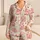 Sweet Coral Piglets And Pink Hearts For Cozy Evenings And Little Girls Satin Pajamas Set - 1