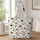 Monochrome Daisy Botanicals for Farmers Market Errands and Everyday Carry Gift Quilted Tote Bag - 1