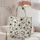Monochrome Daisy Botanicals for Farmers Market Errands and Everyday Carry Gift Quilted Tote Bag - 5