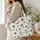 Monochrome Daisy Botanicals for Farmers Market Errands and Everyday Carry Gift Quilted Tote Bag - 3