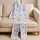 Blue Seashells And Pink Bows For A Sweet Coastal Holiday Look For Kids Satin Pajamas Set - 5