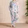 Blue Seashells And Pink Bows For A Sweet Coastal Holiday Look For Kids Satin Pajamas Set - 4