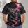 Crimson Cross and Stormlit Mountain Valley for Faithful Everyday Wear and Prayer All-over Print Unisex T-shirt - 4