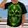 Green Flame Skull for Outdoor Adventures and Vintage Casual Style All-over Print Unisex T-shirt - 2