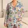 Cute Monkey Birthday Cake and Balloon Celebration for Cheerful Birthday Gift Giving Satin Pajamas Set - 1