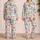 Cute Monkey Birthday Cake and Balloon Celebration for Cheerful Birthday Gift Giving Satin Pajamas Set - 2