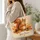 Woodland Squirrel with Autumn Leaves for Cozy Nature-Loving Everyday Carry Gifts Quilted Tote Bag - 3