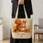 Woodland Squirrel with Autumn Leaves for Cozy Nature-Loving Everyday Carry Gifts Quilted Tote Bag - 4