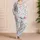 Sweet Bunny Faces With Pink Hearts for Cozy Weekend Lounging and Springtime Gifting Satin Pajamas Set - 4