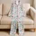Sweet Bunny Faces With Pink Hearts for Cozy Weekend Lounging and Springtime Gifting Satin Pajamas Set - 5