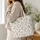 Monochrome Wildflower Botanicals for Everyday Market Shopping and Nature-Loving Gifting Quilted Tote Bag - 3