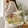 Sheep, Cow and Chicks in a Meadow for Cottage Farmhouse Laundry Room Decor Gifts Quilted Tote Bag - 3
