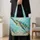 Sea Turtle and Coral Coastal Laundry Room Gift for Beach House Living Quilted Tote Bag - 4