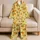 Orange Fruit and Golden Gingham for Cozy Evenings and Cheerful Home Relaxation Satin Pajamas Set - 5