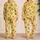 Orange Fruit and Golden Gingham for Cozy Evenings and Cheerful Home Relaxation Satin Pajamas Set - 2