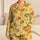 Orange Fruit and Golden Gingham for Cozy Evenings and Cheerful Home Relaxation Satin Pajamas Set - 1