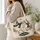 Christmas Geese and Winter Village Holiday Scene for Cozy Seasonal Gifting Quilted Tote Bag - 3