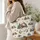 Snowy Christmas Village Sweater Motifs for Cozy Winter Holiday Celebrations for Her Quilted Tote Bag - 3