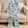 Blue Sea Turtles, Shells And Starfish For A Playful Summer Coastal Escape For Kids Satin Pajamas Set - 5