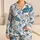 Blue Sea Turtles, Shells And Starfish For A Playful Summer Coastal Escape For Kids Satin Pajamas Set - 1