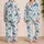 Blue Sea Turtles, Shells And Starfish For A Playful Summer Coastal Escape For Kids Satin Pajamas Set - 2