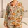Watercolor Pumpkin Florals for Cozy Halloween Nights and Autumn Family Moments for Kids Satin Pajamas Set - 1