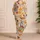 Watercolor Pumpkin Florals for Cozy Halloween Nights and Autumn Family Moments for Kids Satin Pajamas Set - 4